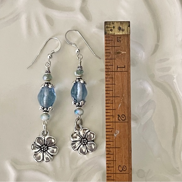 ARTISAN Earrings - “Summer Blues” Dangles - Picture 8 of 11